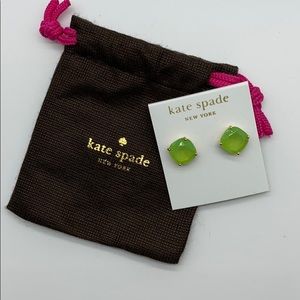 Kate Spade New York earrings jade/green color